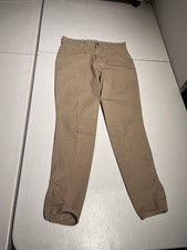 Fouganza Breeches Women’s 31 Knee Riding Pants Khaki Brown Cotton Spandex 28x28