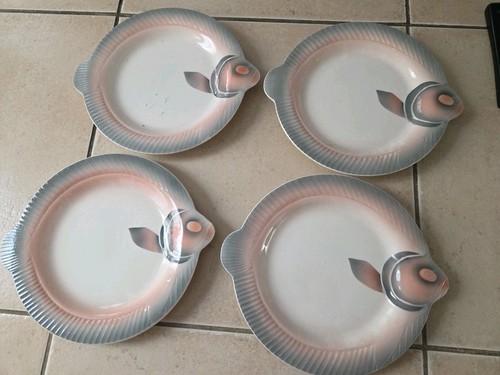 Lot assiettes poisson - 4,