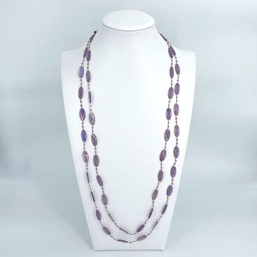 Sautoir violet élégance avec - Élégance,