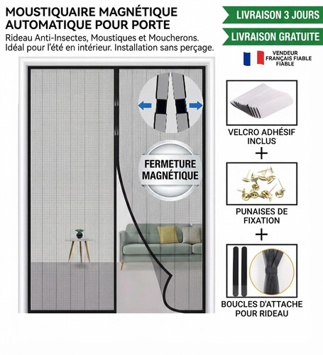 Moustiquaire magnetique porte - magnetique,