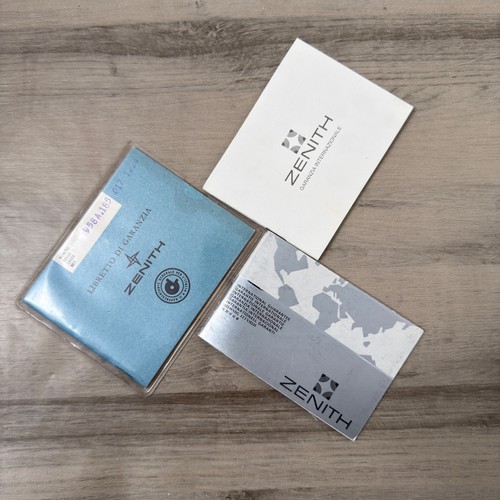 Livrets garantie zenith - livrets, et