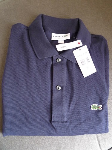 Polo lacoste bleu marine - polo,