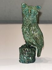 LAURENT Georges (né en 1940). Mini hibou. Sujet en bronze à la cire perdue
