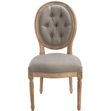 Chaise médaillon capitonnée