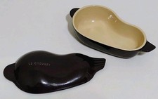 Le Creuset Stoneware Purple Petite Eggplant Vegetable Small Casserole Cocotte 