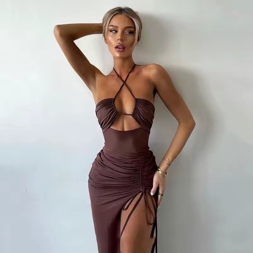 Robe femme longue dos - robe, mi-longue