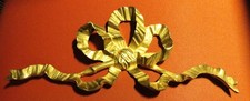 FRONTON BRONZE RIBBON Louis XV ORNAMENT furniture / mirror DECORATION 31 cmx 12 cm