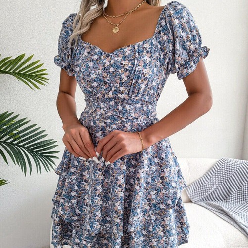 Femme col carré floral mini - femme,
