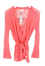 ODD MOLLY My New Aesthetic Long Cardigan Pullover Women's XS Mohair Mix Belted