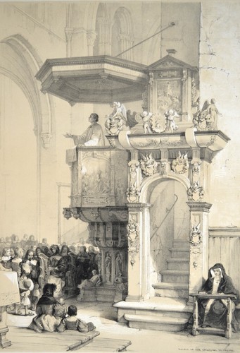 Lithographie louis haghe 1840 - lithographie,