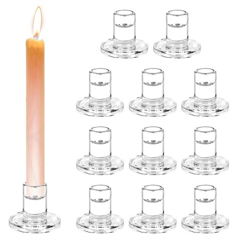 Bougeoir verre transparent - bougeoir,
