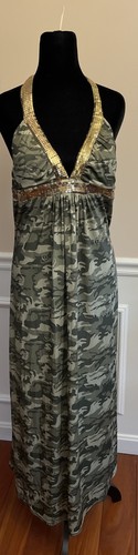Coogi brand camo maxi dress - camo,