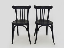 Pair of Scandinavian Wooden Bistro Chairs C.T.C 1950s