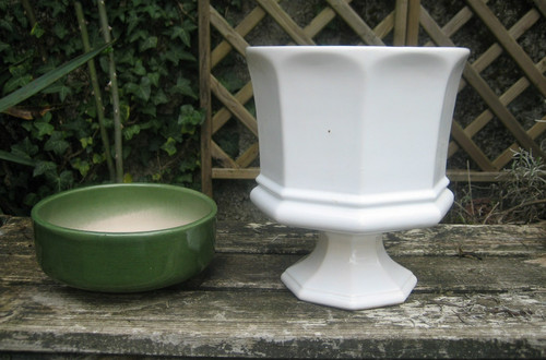 Lot ancien cache - pot, en