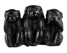 3 Singes de la Sagesse en résine  Statue Artisanat de qualité  # 2323