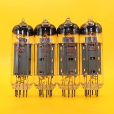 4x NOS 6P14P Reflector USSR EL84 Same Date Matched Quad Red Marking Tested