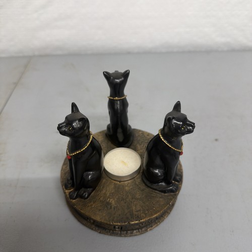 Black sphynx cat candle holder - sphynx,
