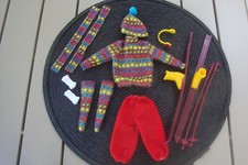 vetement poupée barbie  famille doucoeur ensemble snow fun ski 1986 vintage
