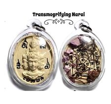 Talisman Charm Transmogrifying Narai Brahma Face Amulet Magic Thai Business Luck