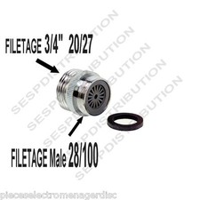 Raccord M 28x100  M 20x27 3/4"