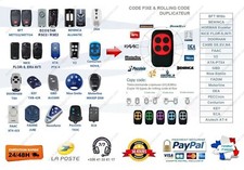 TÉLÉCOMMANDE COPIEUSE ROLLING CODE ET FIXE 433,92Mhz POUR PORTAIL ET GARAGE