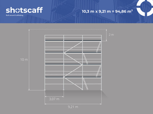 Neuf échafaudage façade - échafaudage, de