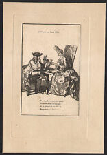 1780 gravure Costumes sous Louix XIV La vertu et la débauche