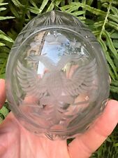 Egg Crystal Engraved Russian Two-Headed Eagle Russian Crystal Egg