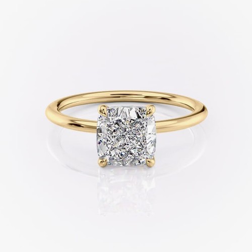 Bague diamant coussin exclusif
