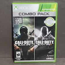 Call of Duty Black Ops 1 + 2 II Combo Pack Xbox 360 Complete Platinum Hits