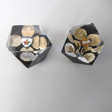 clear dodecahedron with coins canada