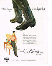 ADVERTISEMENT ADVERTISING 034 1986 GO WEST santiags boots