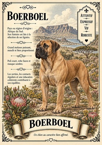 Affiche boerboel chien - boerboel,