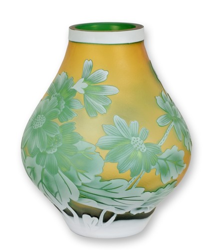 Vase verre galle style - en,