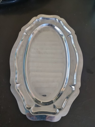 Plat service ovale - en, inox