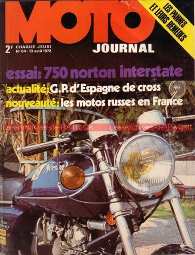 Moto journal norton 750 - moto,