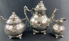 Louis XVI Silver Metal Coffee Teapot Coffee Pot Sugar Bowl Sugar Set
