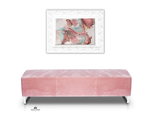 Banc velours rose ancien - velours,