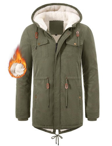 Manteau homme hiver fourrure - manteau,