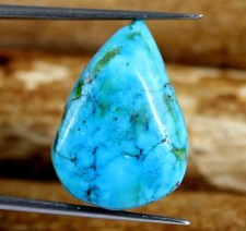 Pierre précieuse poire bleue naturelle turquoise 11,90 ct certifiée T9276 liv...