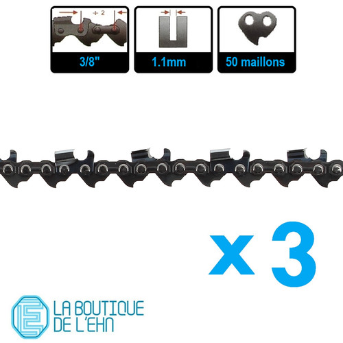 Lot chaînes 1 1mm - lot, 3/8"