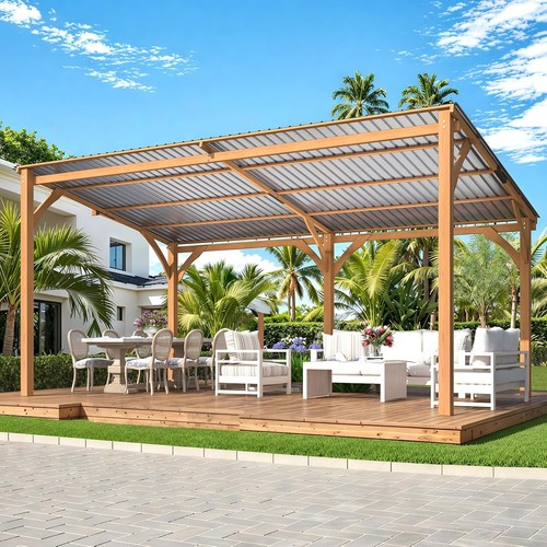 Aecojoy 8x3m pergola bois - aecojoy,