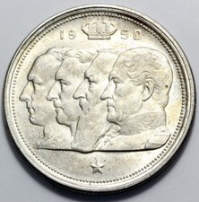 BELGIQUE  = UNE PIECE DE MONNAIE  DE 100 FRANCS DE 1950 EN ARGENT