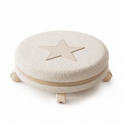 Pouf roulettes bas - pouf,