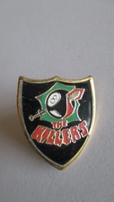 vintage pine coat of arms billiard ball pierced by sword dagger "THE KILLER"