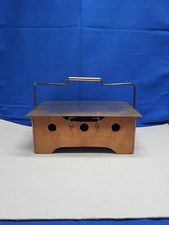 Vintage Brass Renault Paris Depose Chaufferette Wagon Coach Foot Stool Foot 