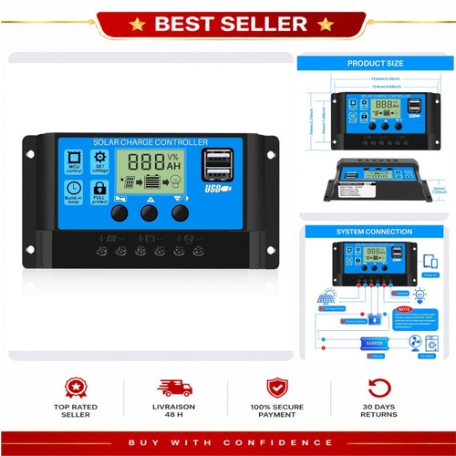 Régulateur solaire 30a 12v - régulateur,