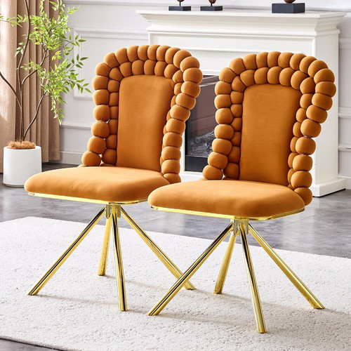 Set velvet dining chairs - of,