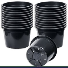20 X Pot De Fleurs 60 L Noir