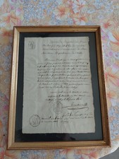 Ancien document acte de deces